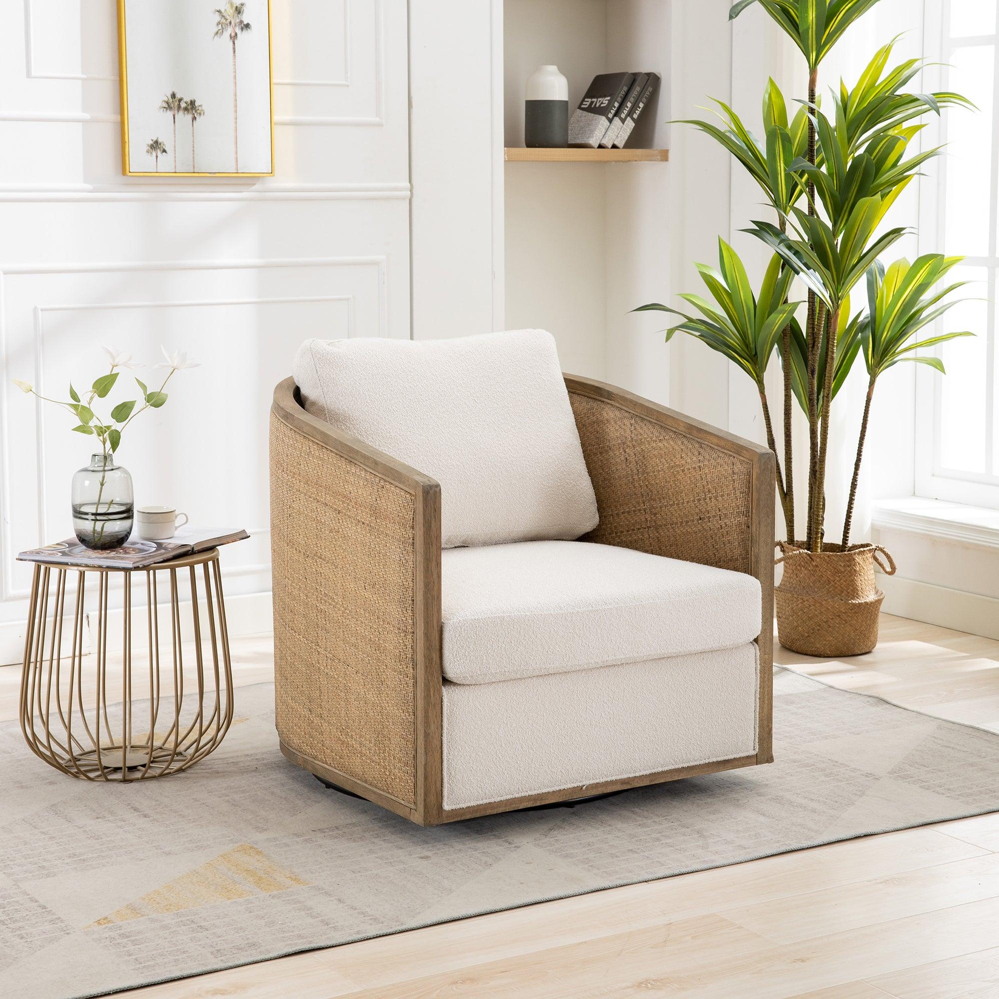 COOLMORE Swivel Barrel Chair