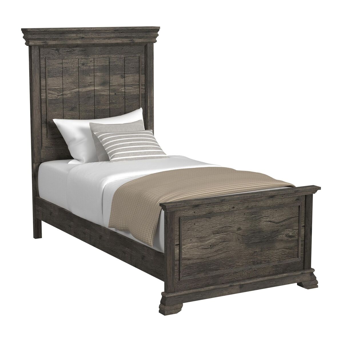 PARK RIDGE TWIN PANEL BED IN CHARCOAL