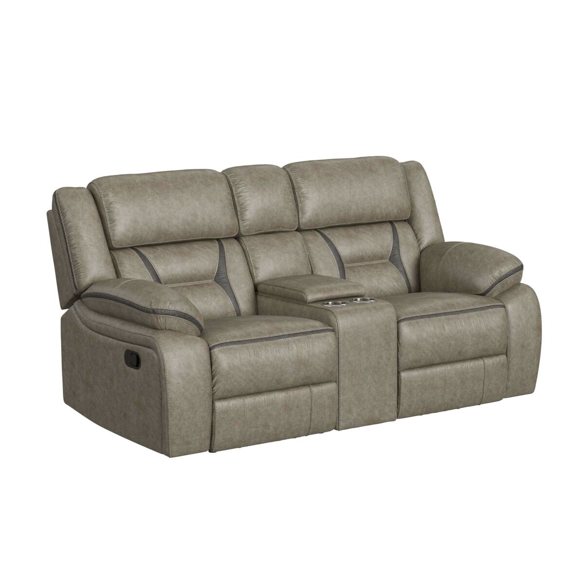 ENGAGE MOTION LOVESEAT WITH CONSOLE IN CORRAL GREY