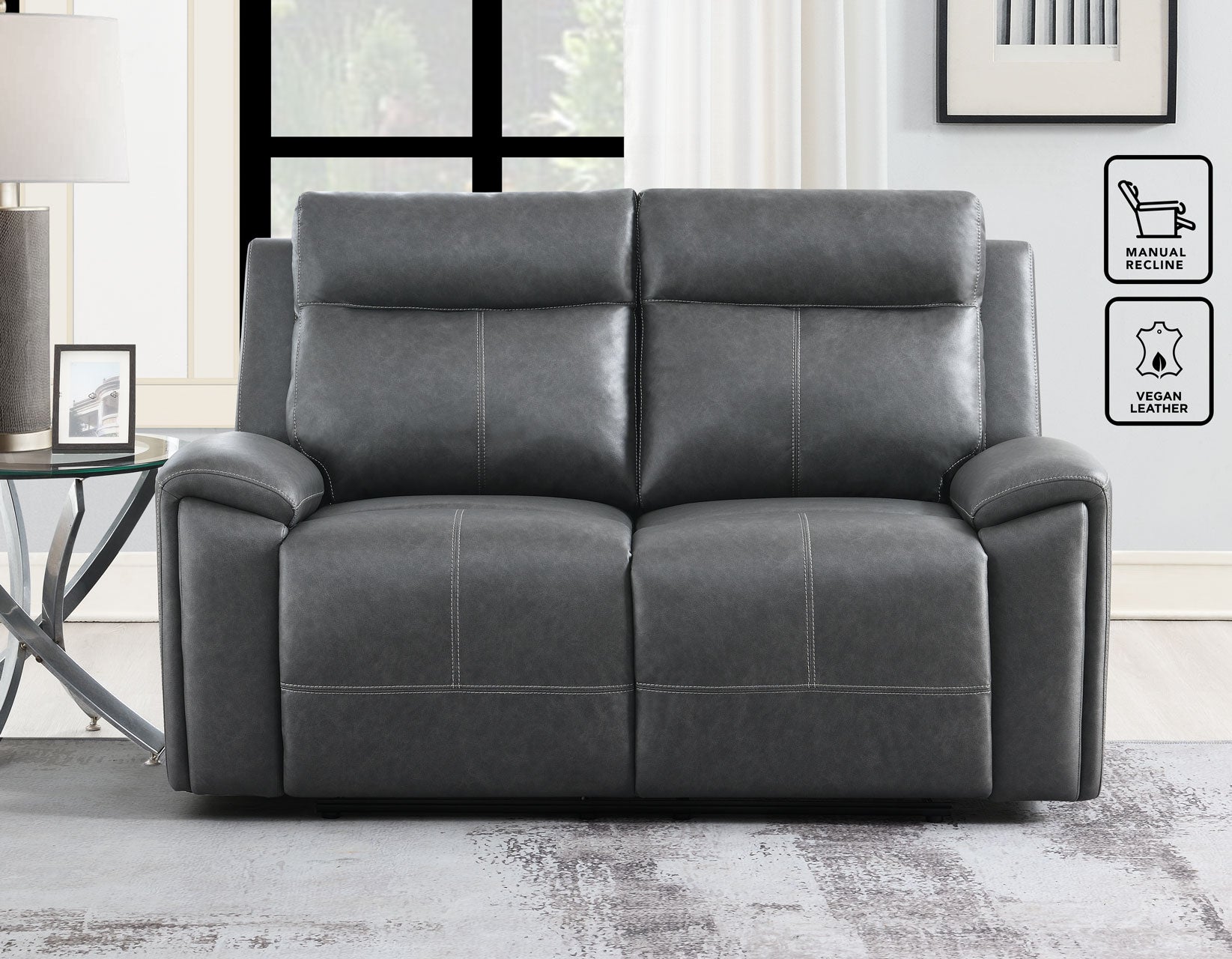 Gaston Loveseat, Manual Reclining