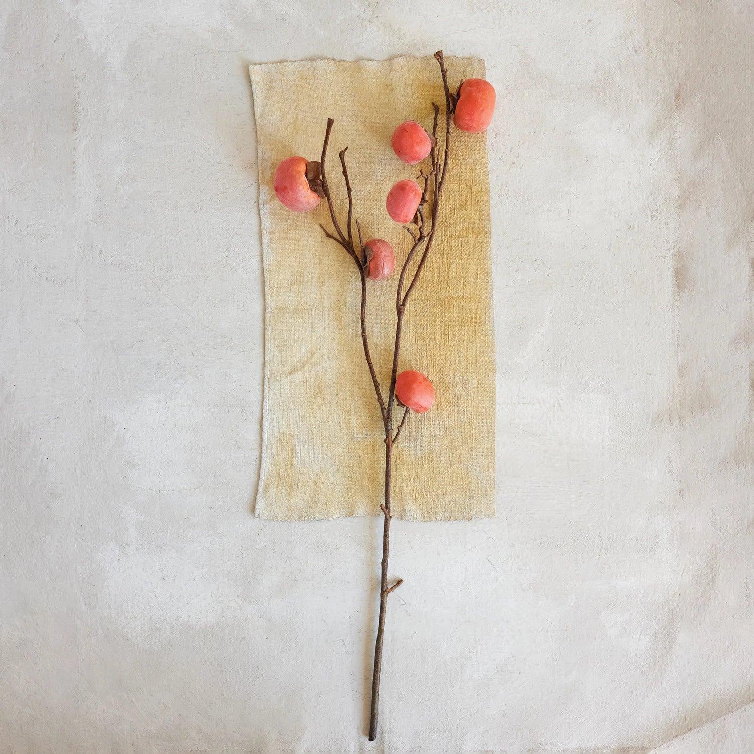 37"H Faux Persimmon Branch