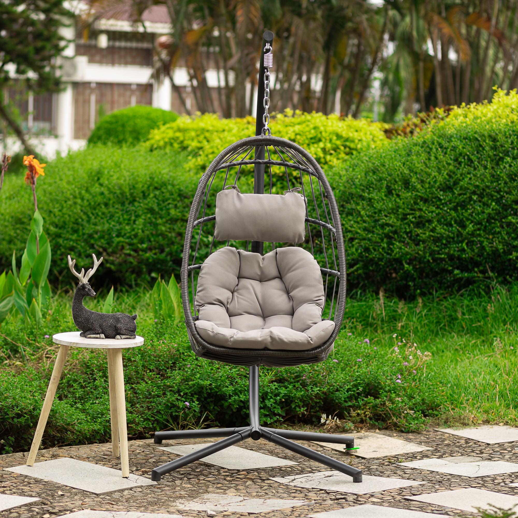 Outdoor patio Wicker Hanging Chair Swing Chair Patio Egg Chair