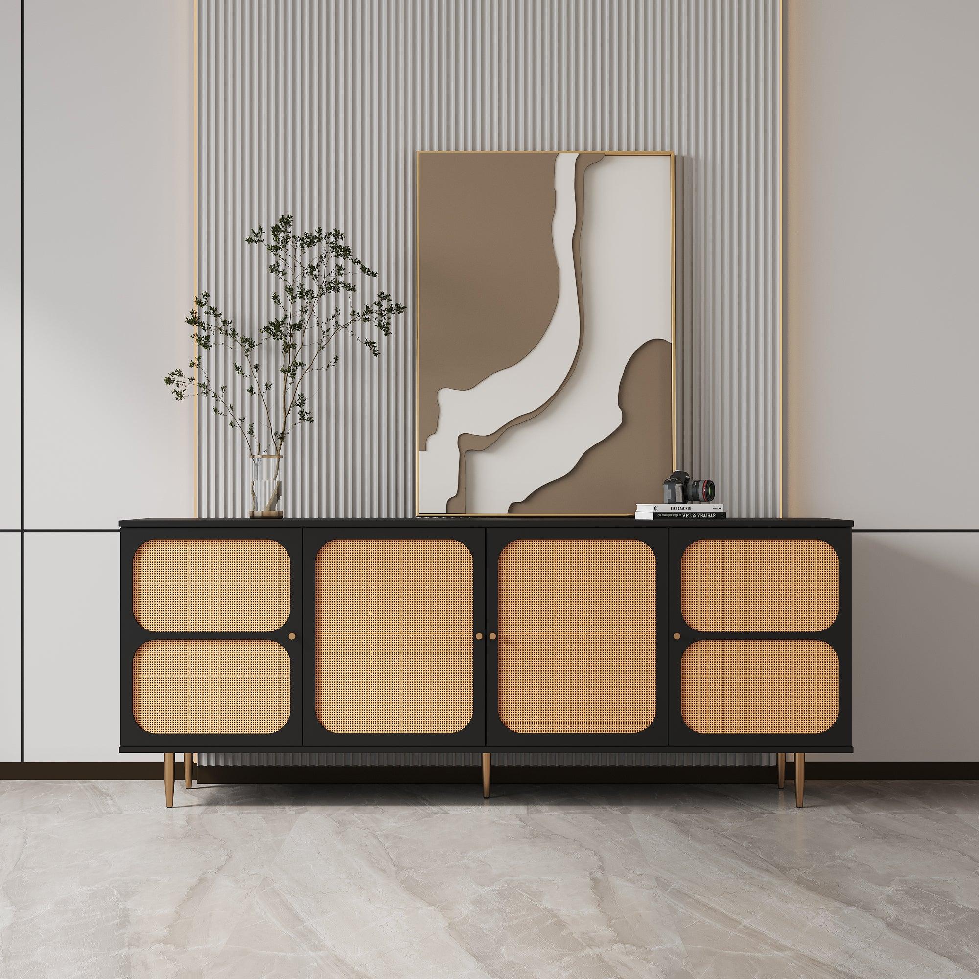 Rattan Sideboard Buffet Cabinet