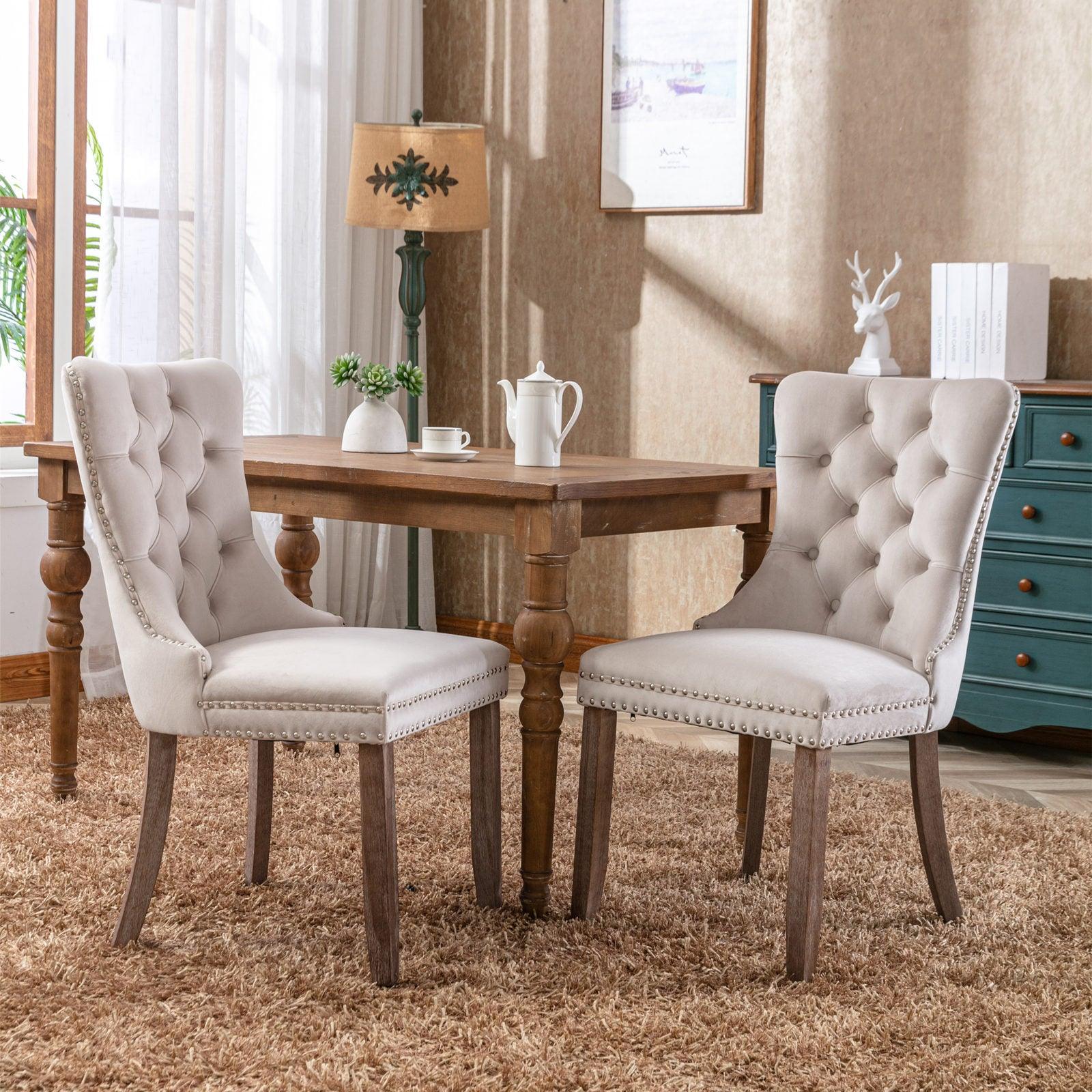 Contemporary Velvet Upholstered Dining Chair