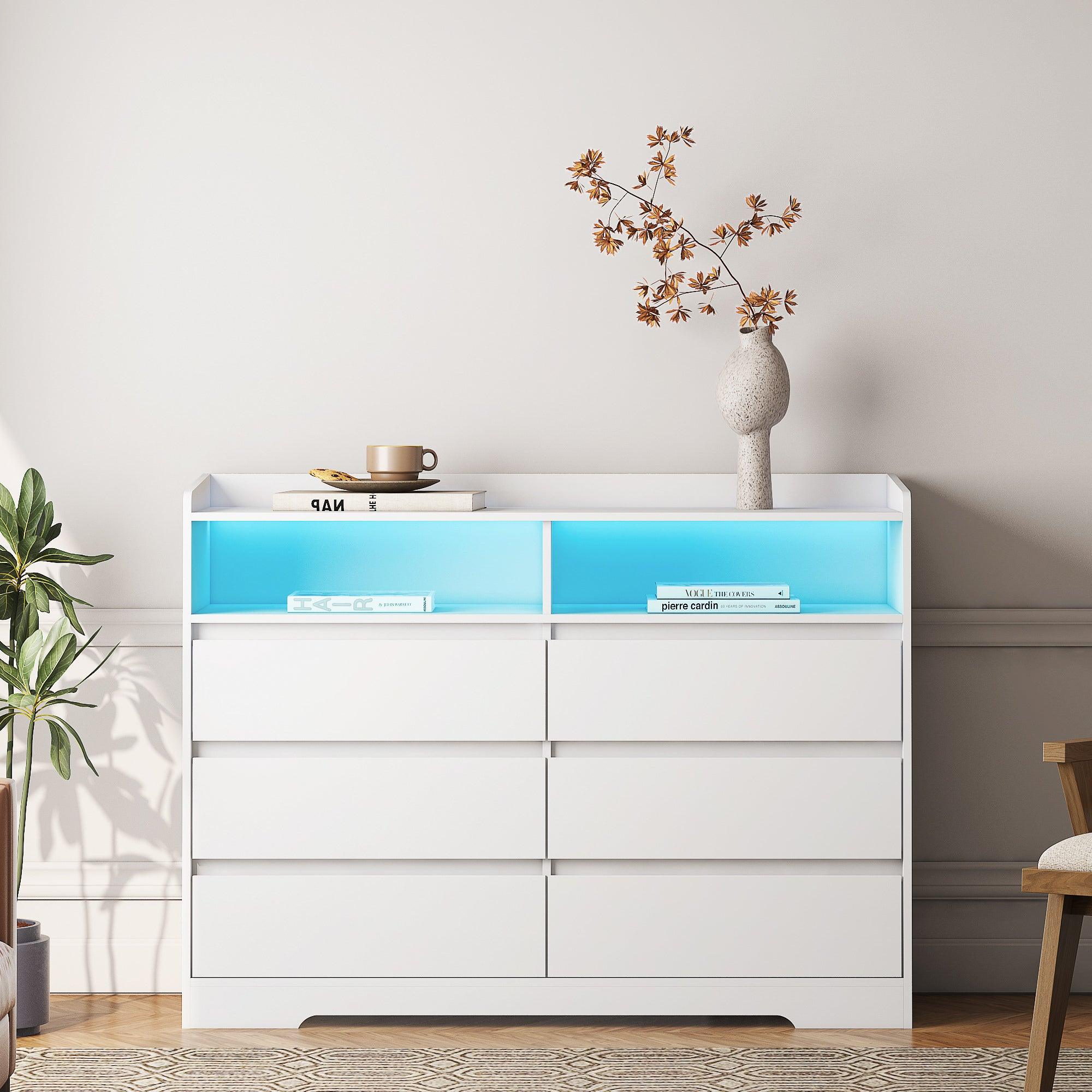 Dresser for Bedroom with LED Lights