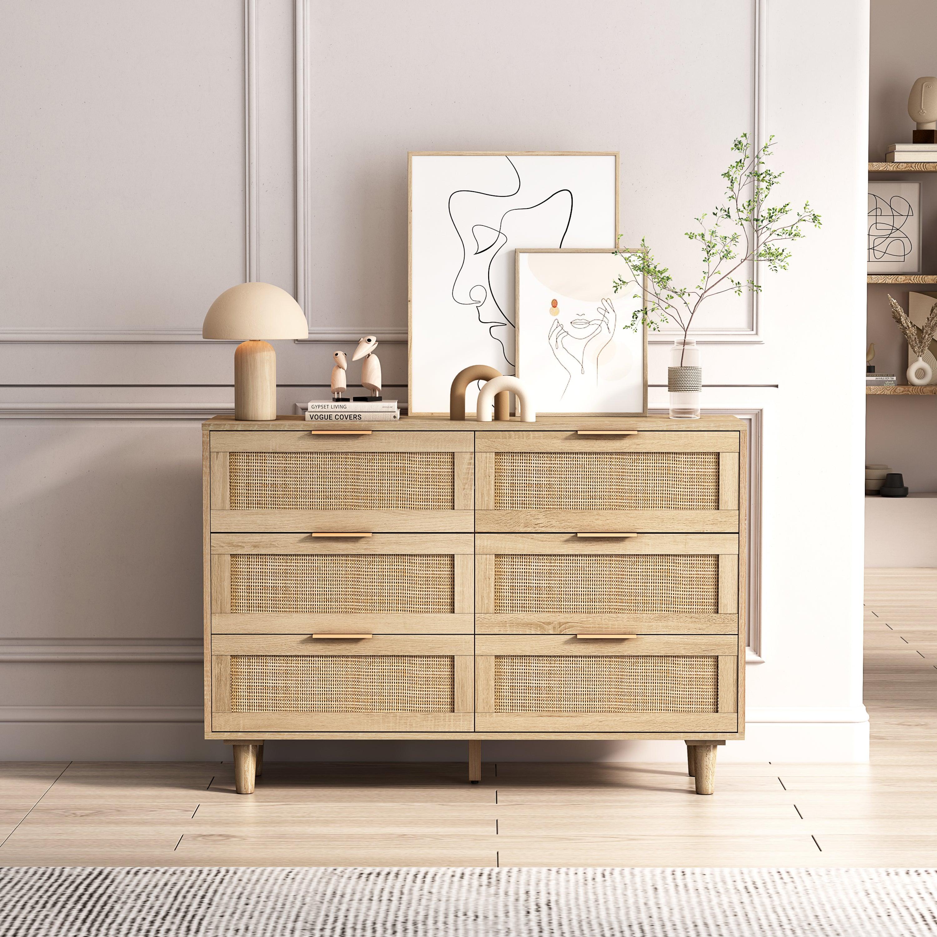 Drawers Rattan Storage Cabinet Rattan Drawer