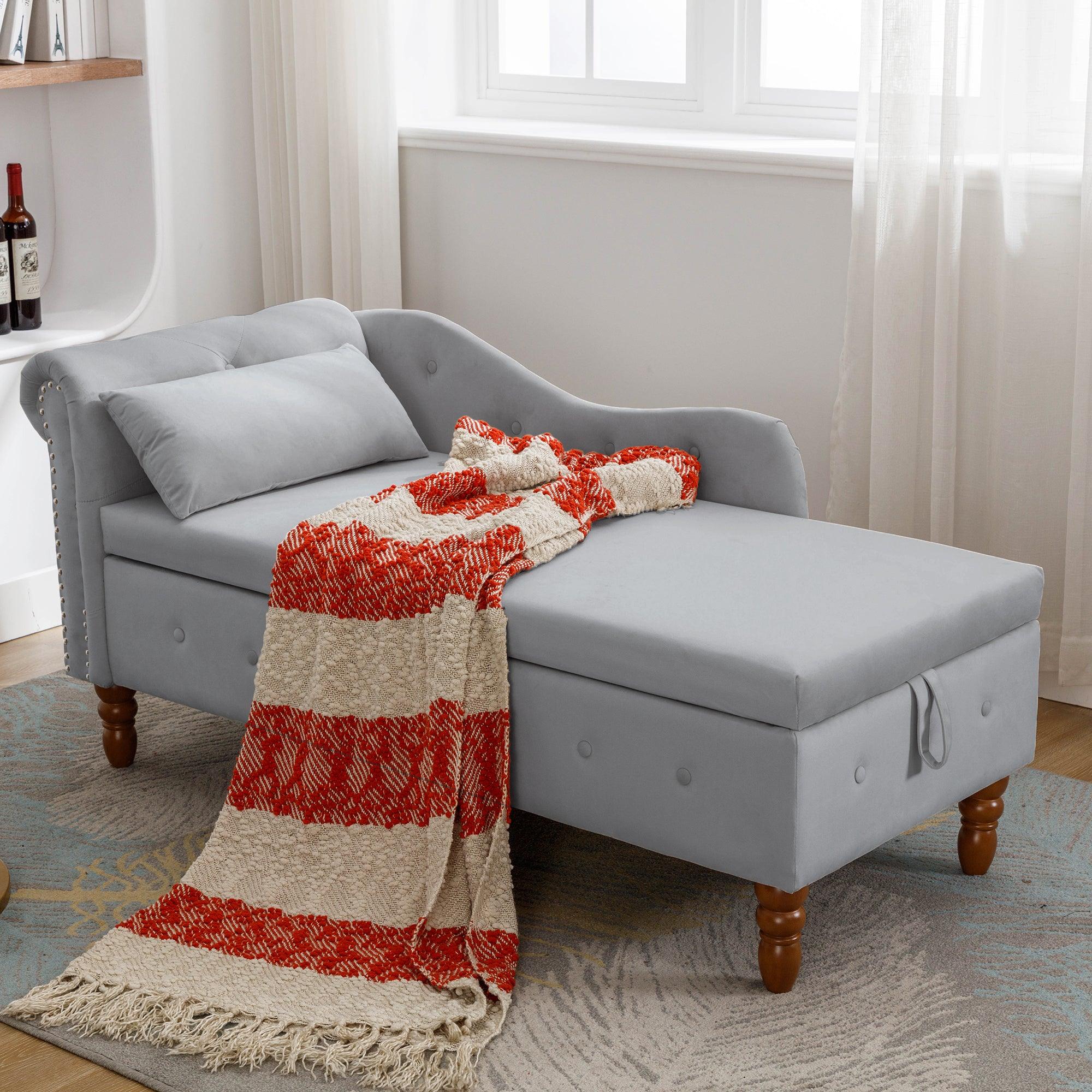 Grey Chaise Lounge Chair