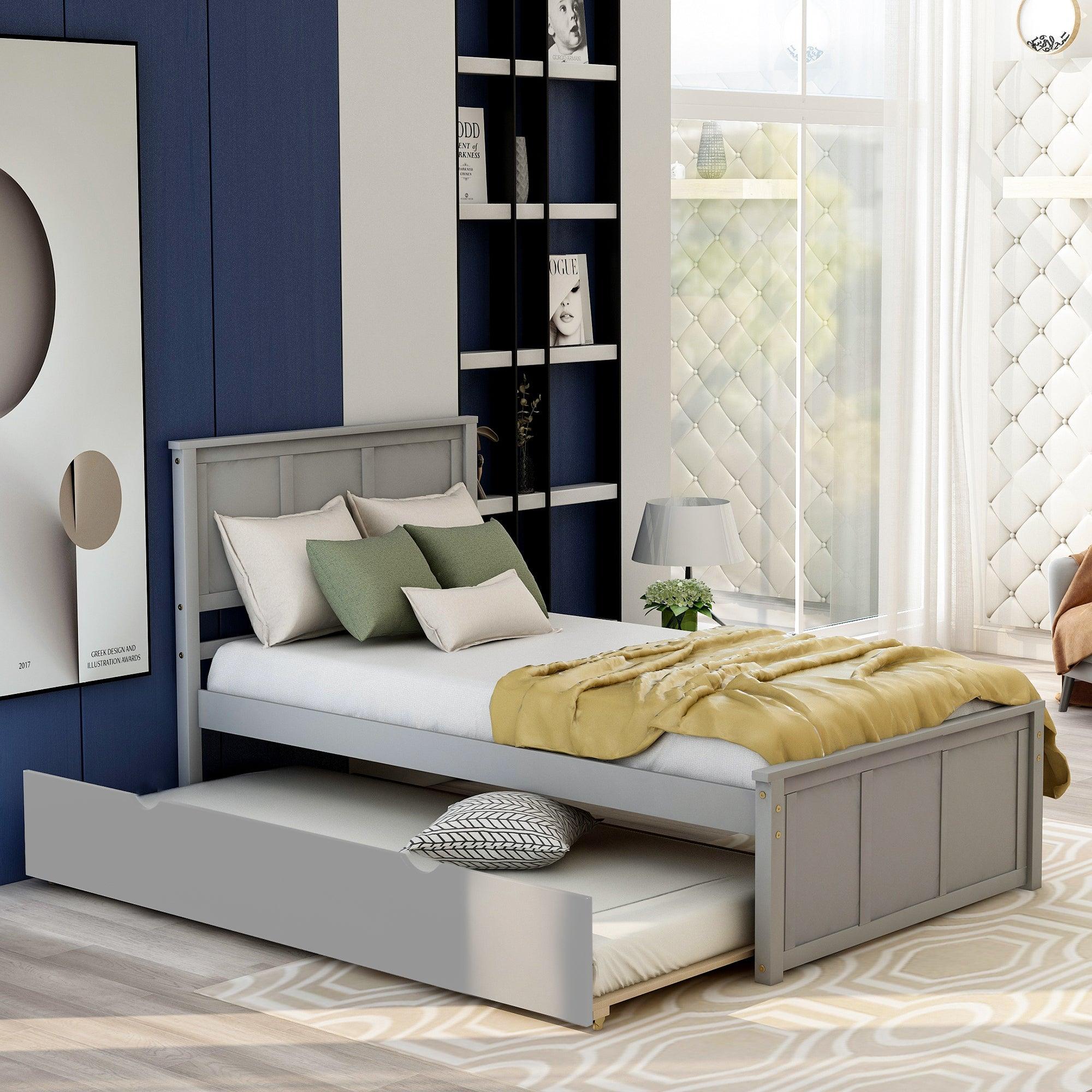 Platform Bed with Twin Size Trundle