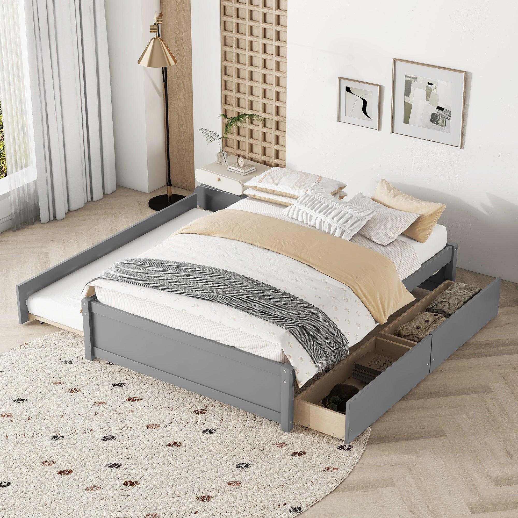 Full Bed With Twin Size Trundle