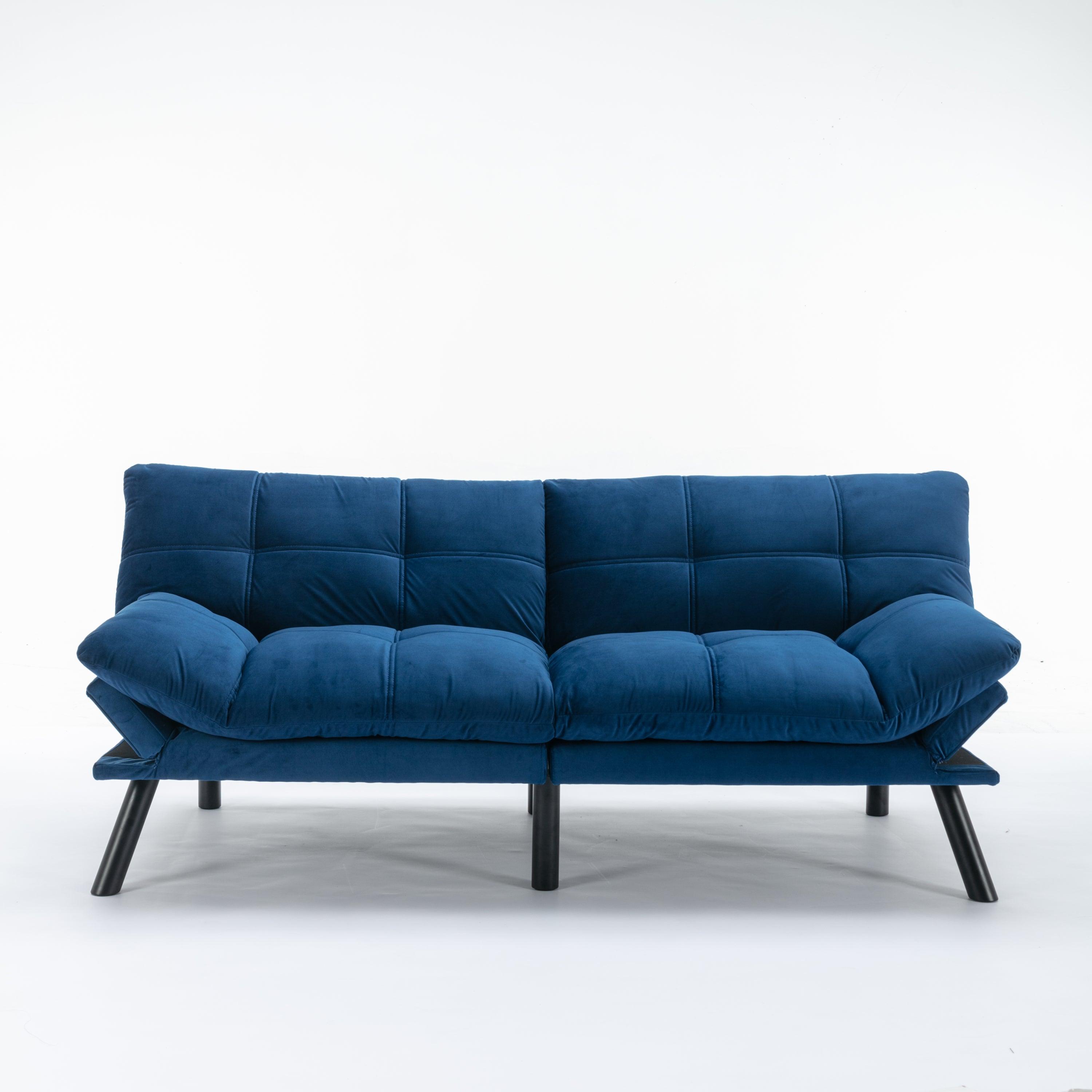 Navy Blue Convertible Folding Sofa