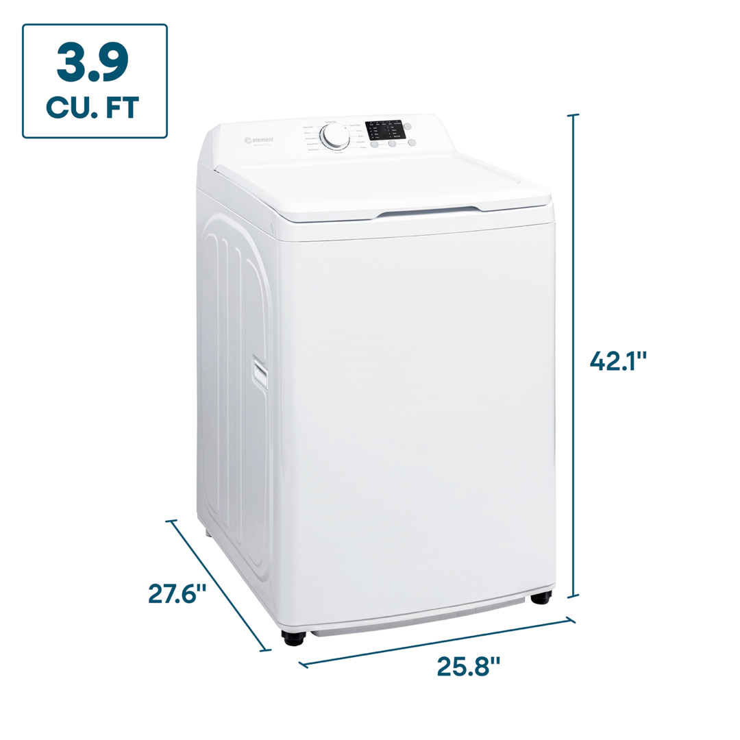 Element 3.9 cu. ft. Top Load Washer with Agitator – White
