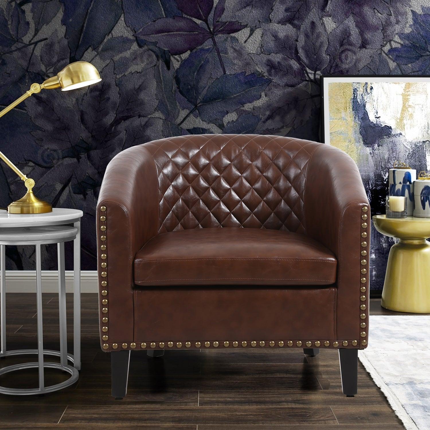 COOLMORE Barrel Chairs with Soft Padded Armrest