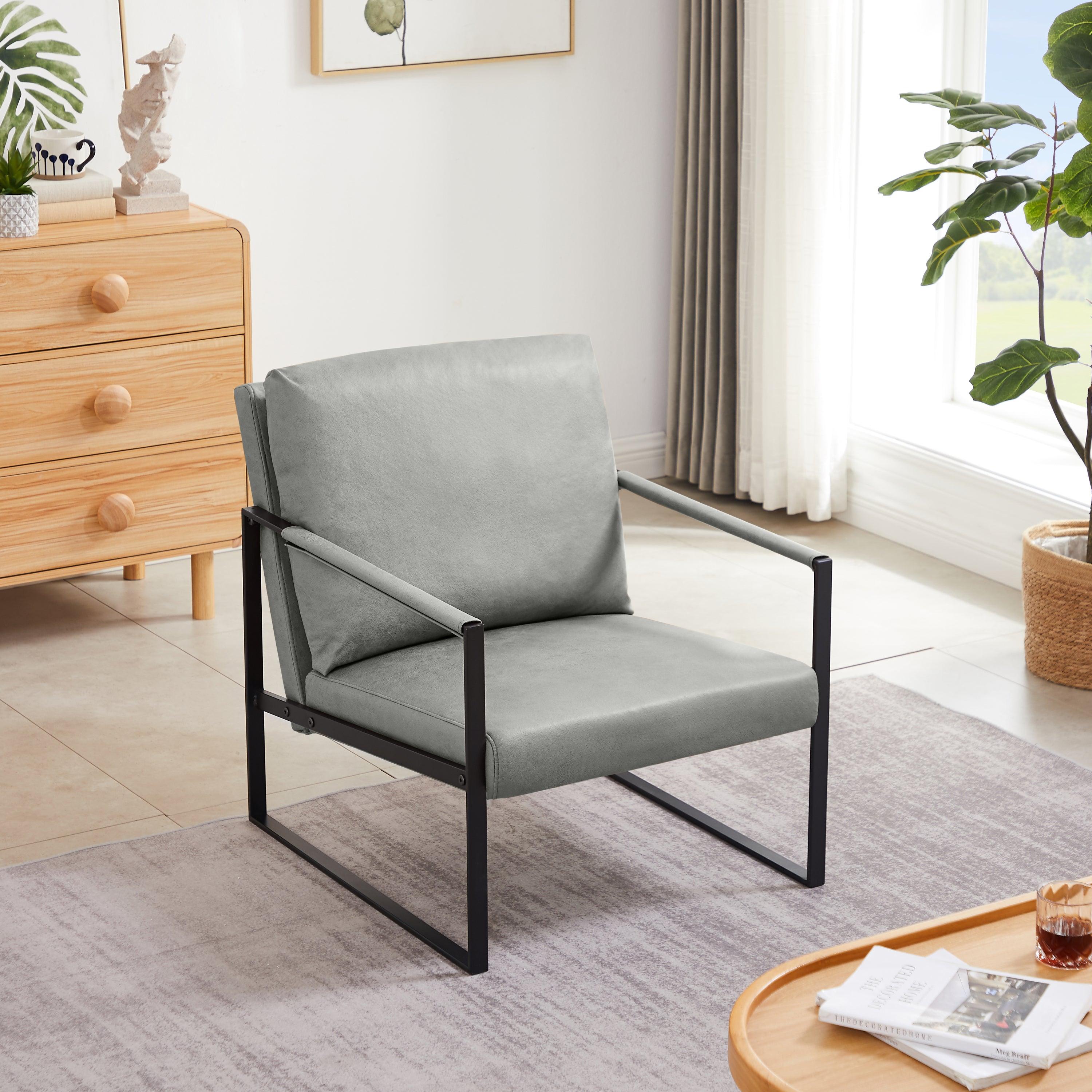 PVC Leather Accent Arm Chair