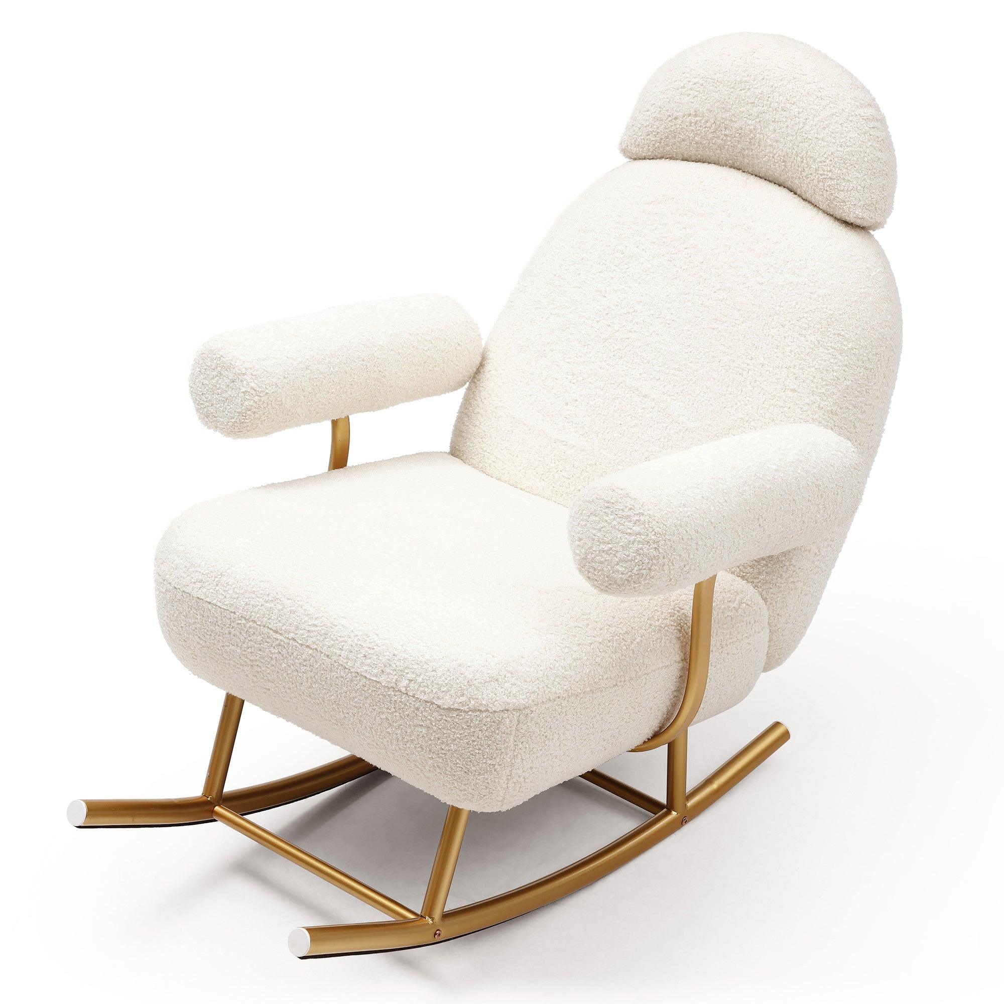 Modern Sherpa Nursery Rocking Chair