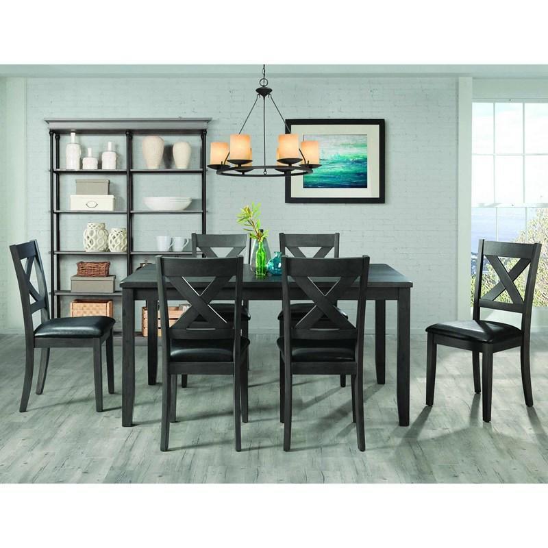 Alex DAX4007DS Dining Set (7pc) Grey - Castle Furniture