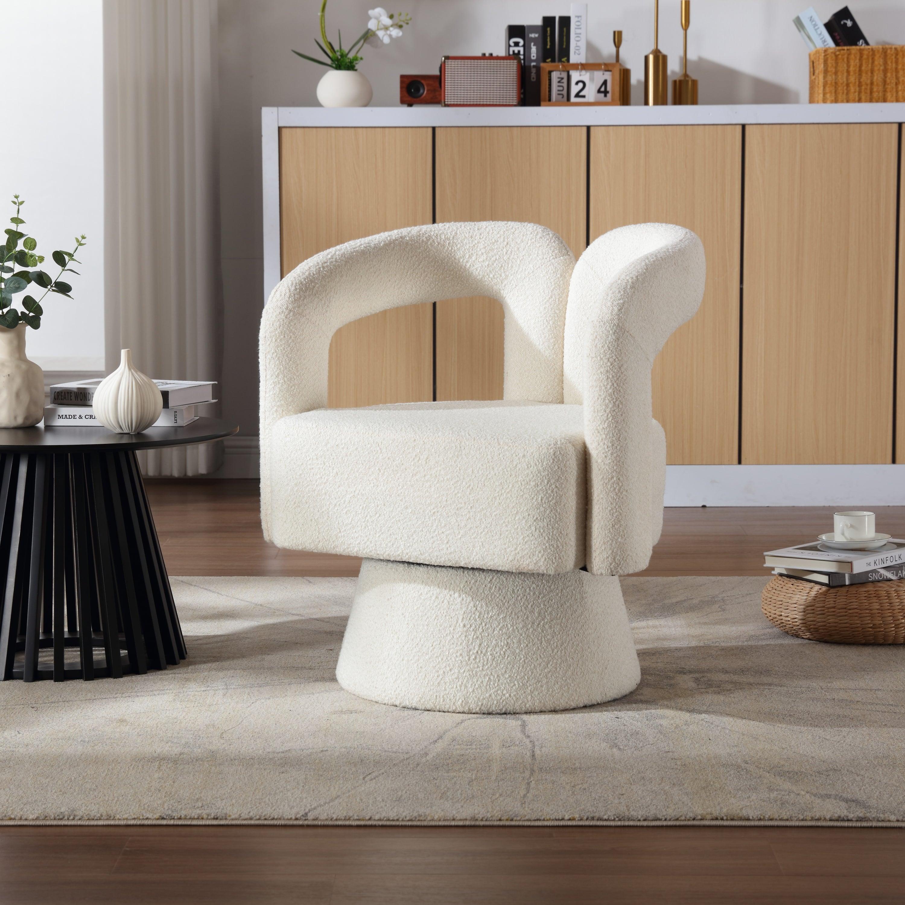 COOLMORE 360 Degree Swivel Barrel Accent Chairs