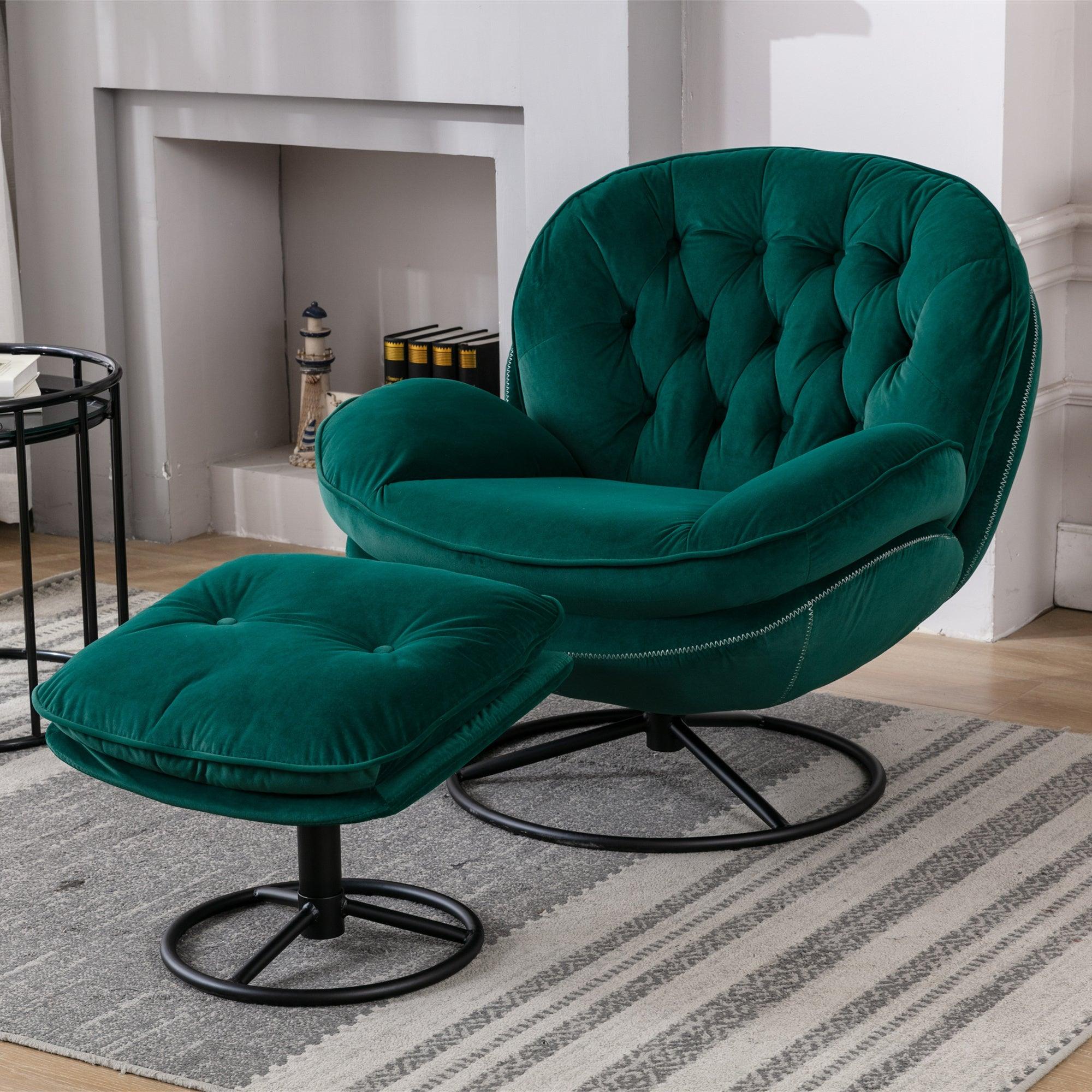 Accent Chair with Ottoman