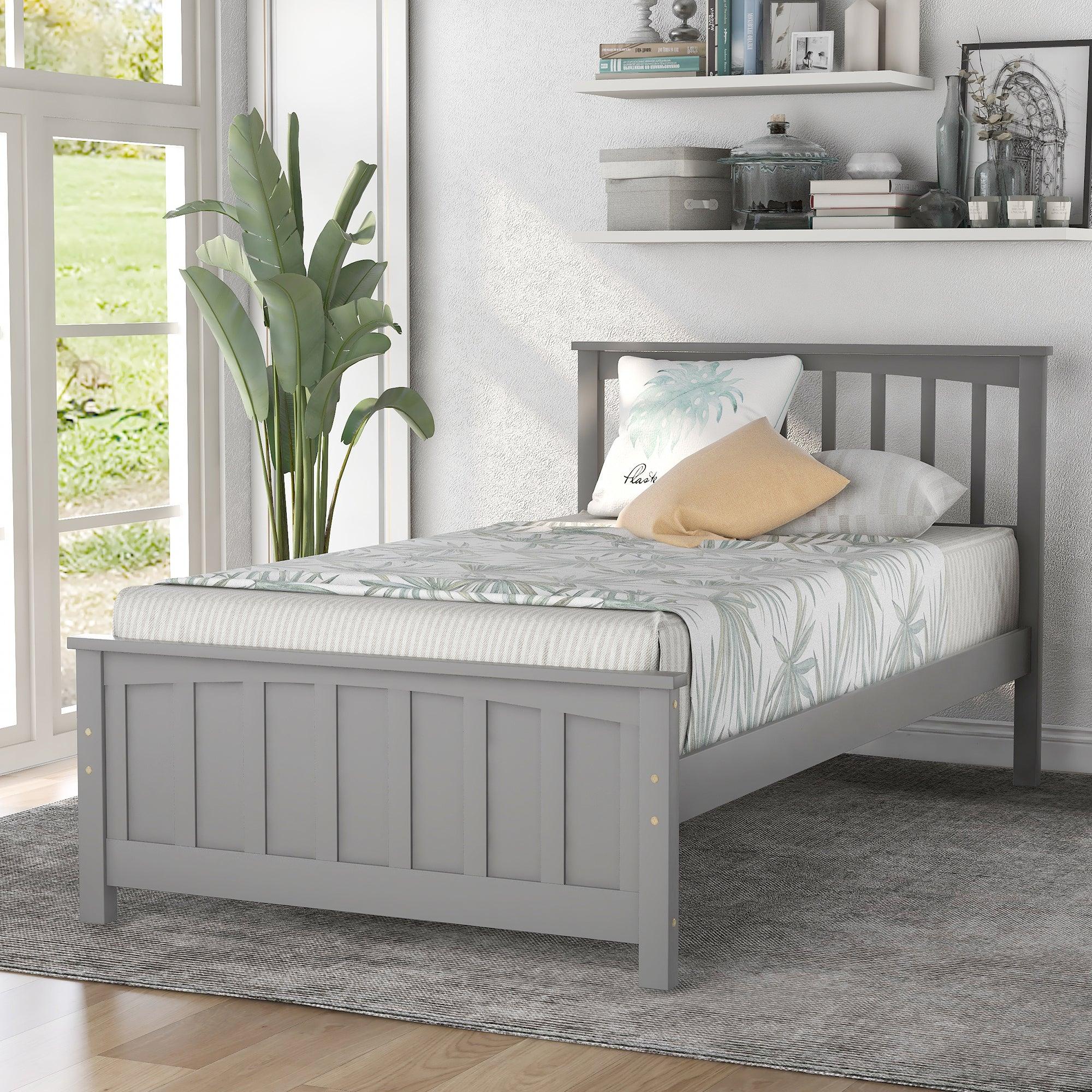 Wood Platform Bed Twin Size Platform Bed