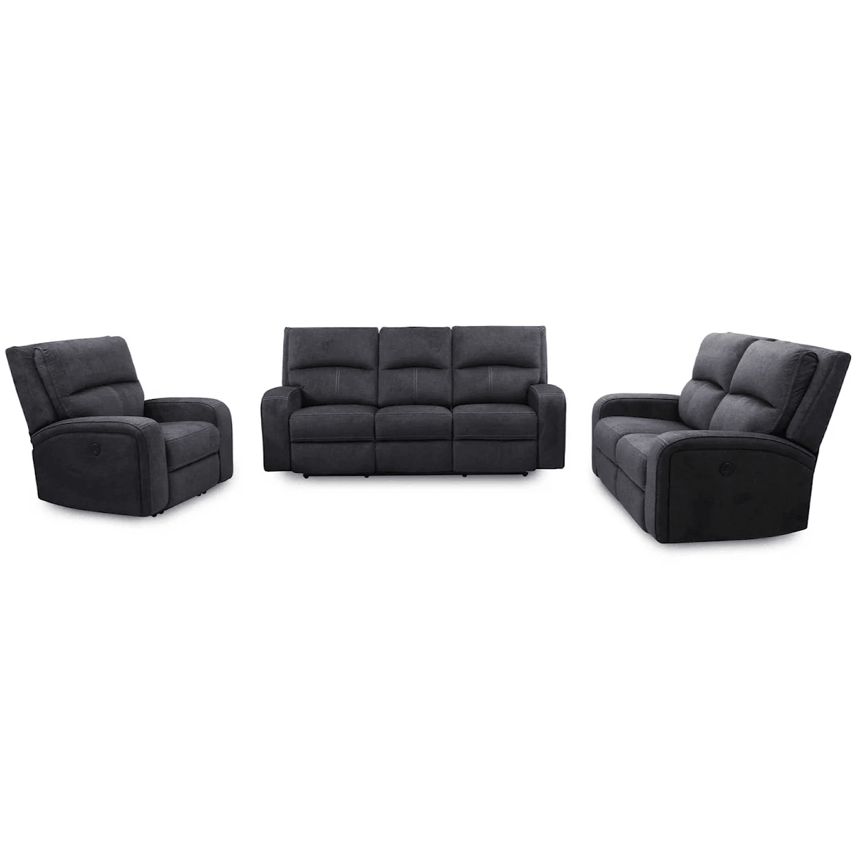 Lovell Reclining Sofa, Loveseat, and Recliner by STEVE STERLING LIVING - Castle Furniture