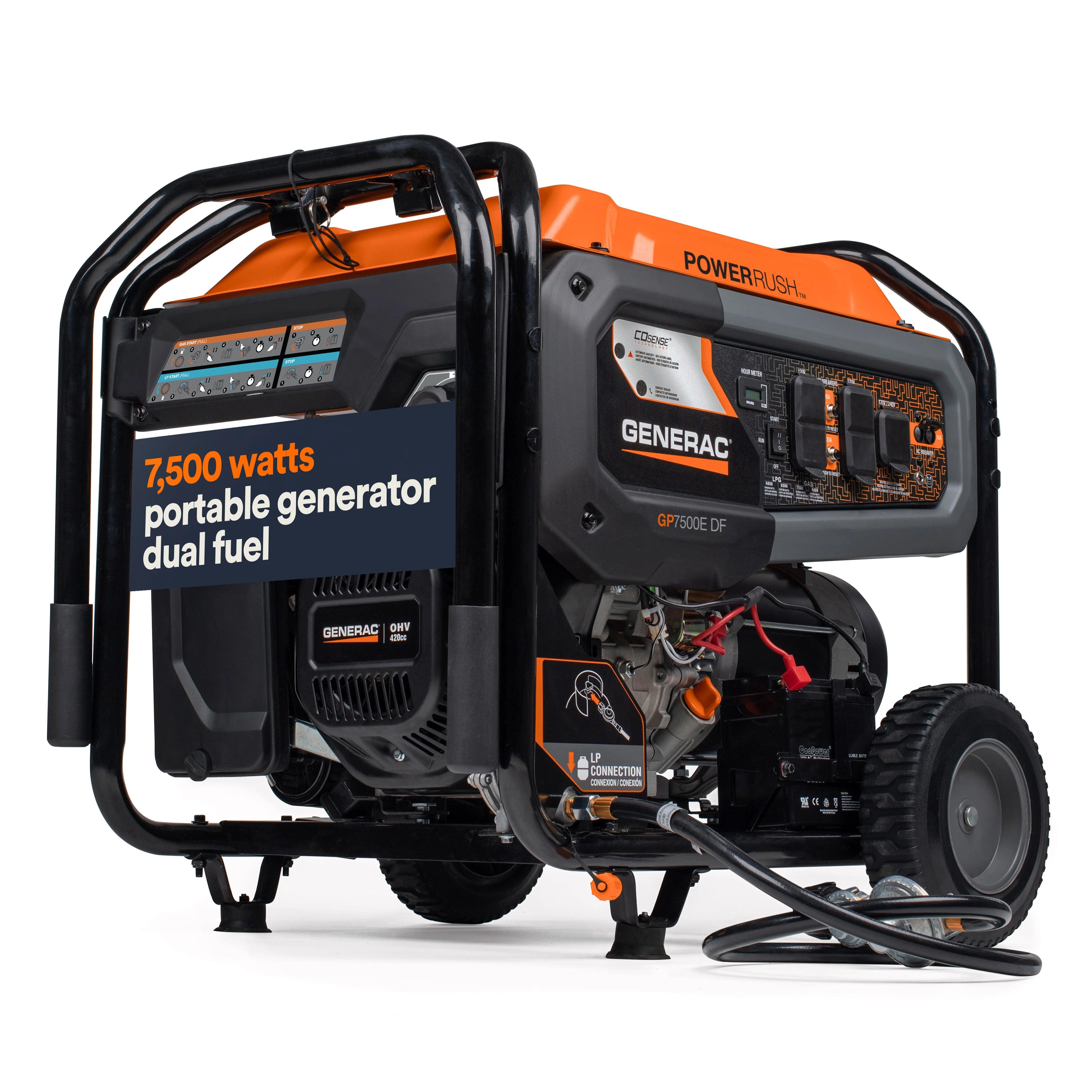 Generac GP7500E Dual Fuel Generator