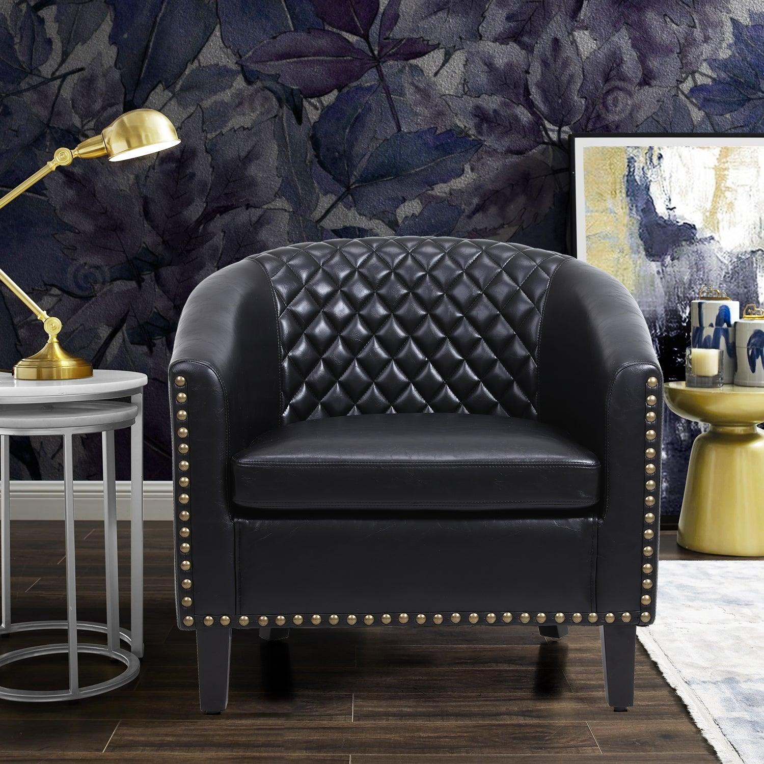 COOLMORE Barrel Chairs with Soft Padded Armrest