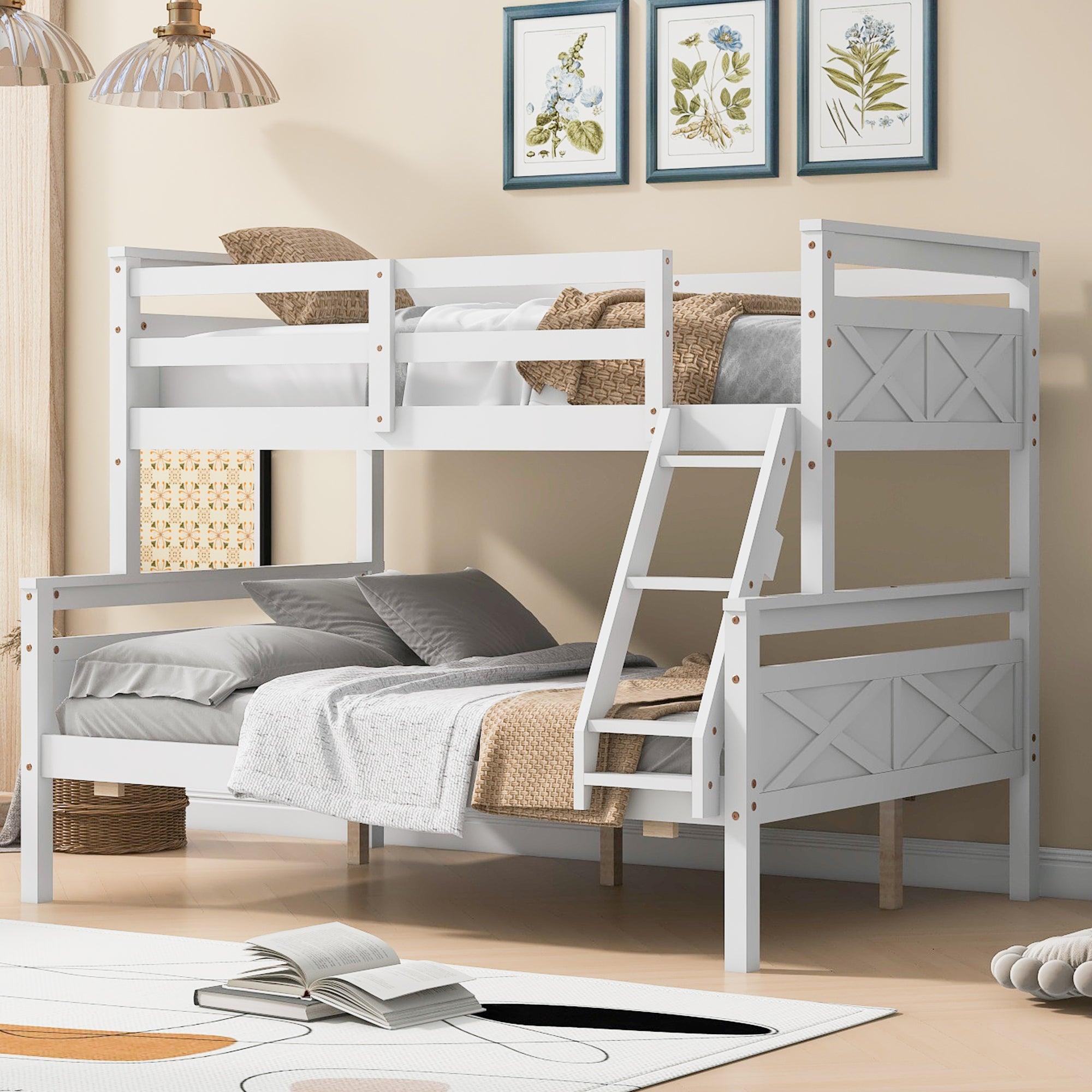 Twin over Full Bunk Bed with ladder