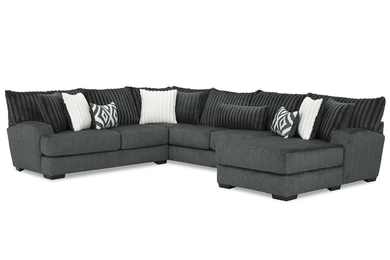 Tweed Gunmetal 3 Piece Sectional