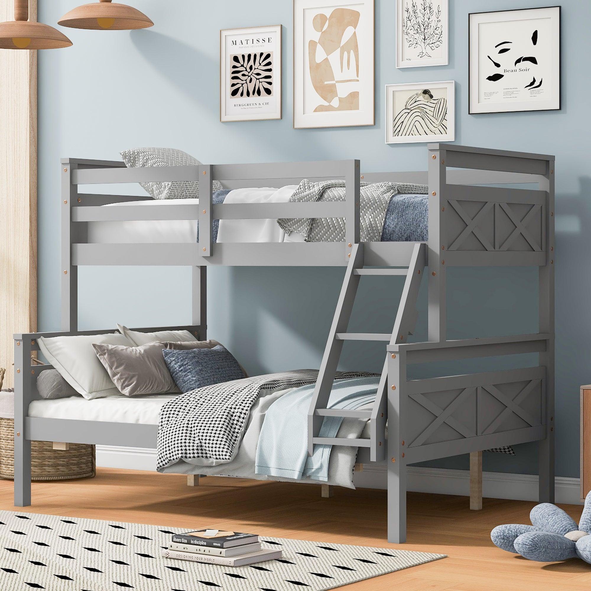 Twin over Full Bunk Bed with Ladder
