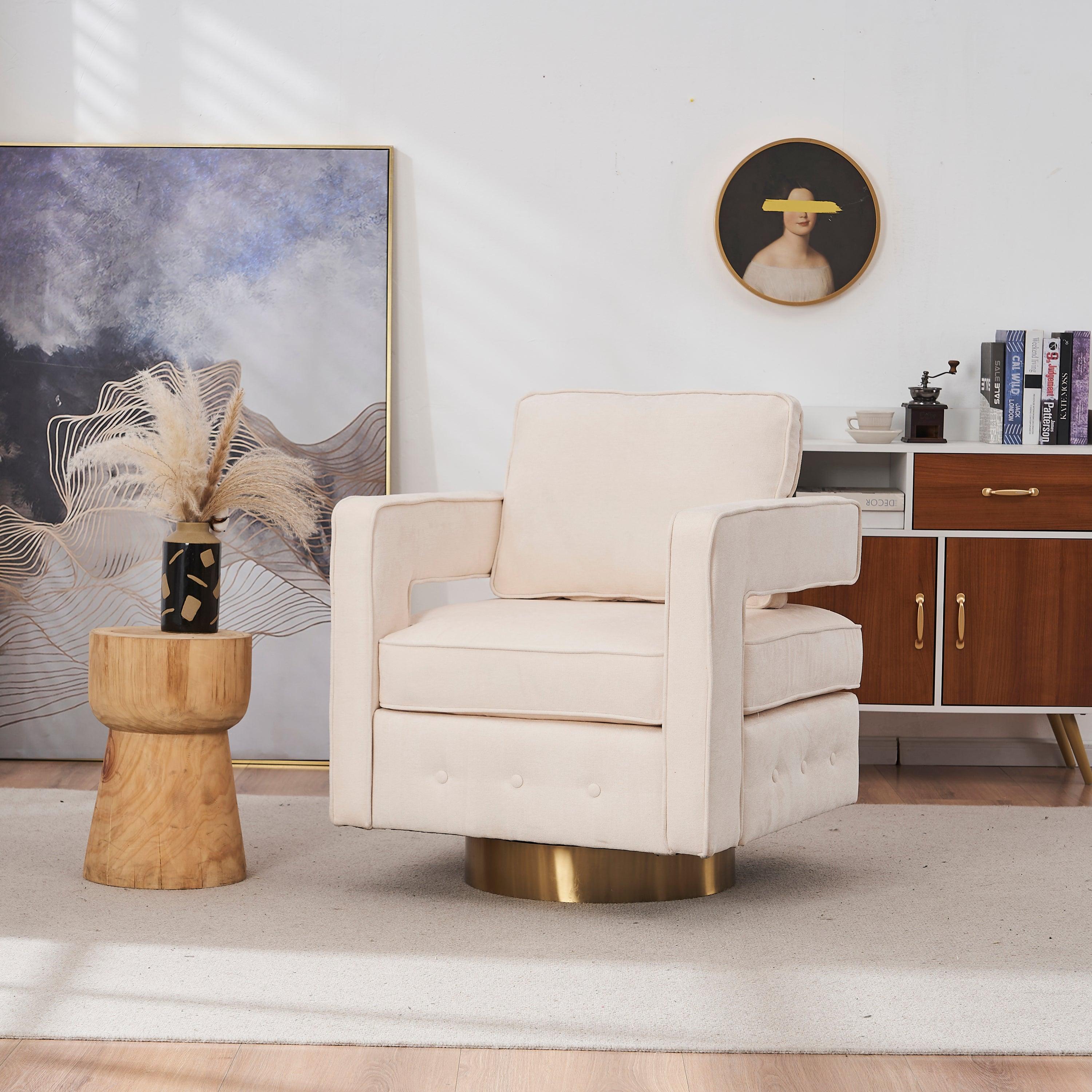 360° Swivel Barrel Accent Chair – Modern & Comfy