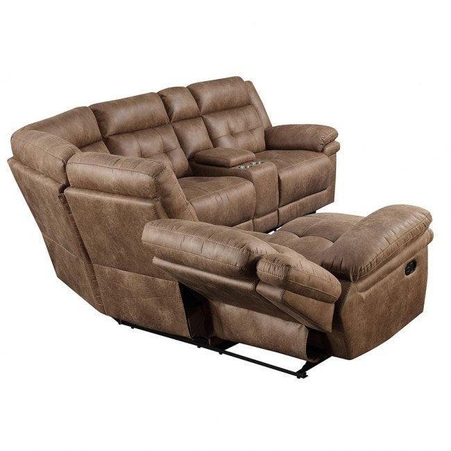 Anastasia Reclining Sectional (Cocoa) - Castle Furniture