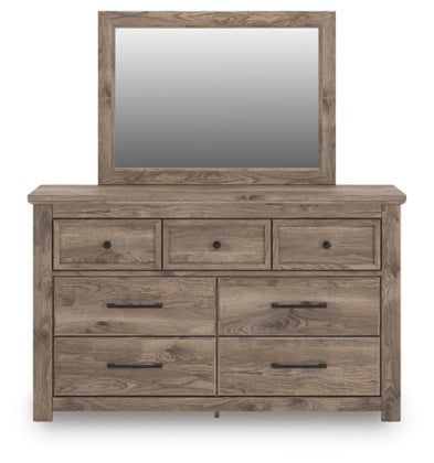 Rusticott Seven Drawer Dresser and MIrror