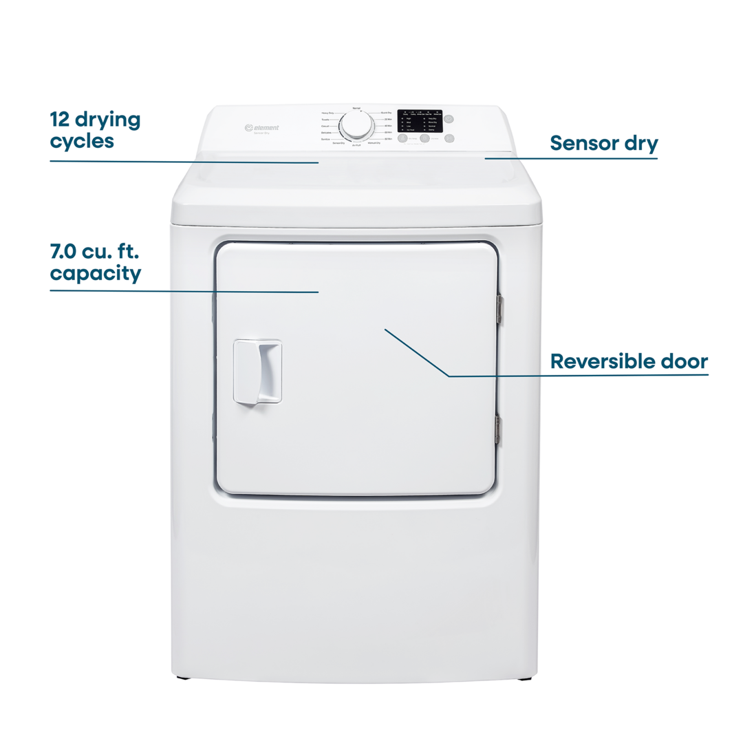 Element 7.0 Cu. Ft. Electric Dryer – White