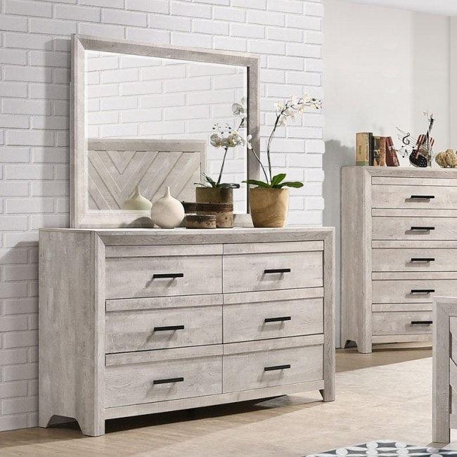 ELEMENTS Ellen White Bedroom Set - Castle Furniture