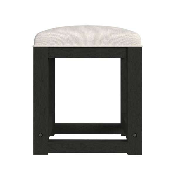 Ridgemont Dressing Stool with White Fabric