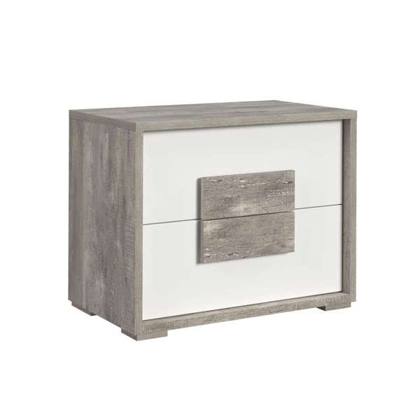 San Matteo 2-Drawer Nightstand with USB in Dual Tone