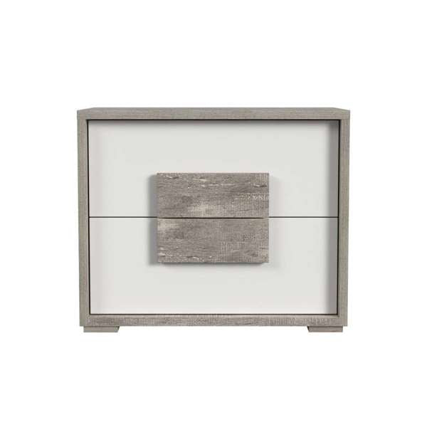 San Matteo 2-Drawer Nightstand with USB in Dual Tone