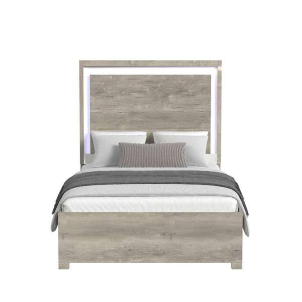 San Matteo Queen Bed with LED in Dual Tone