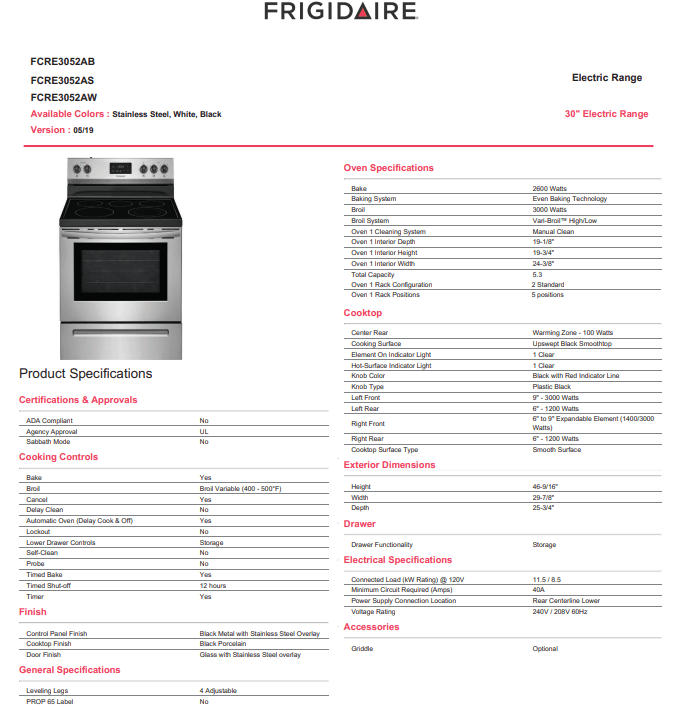 Frigidaire 30