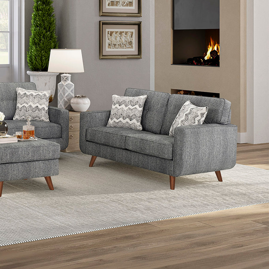 Hollywood Loveseat in Stonewash Black
