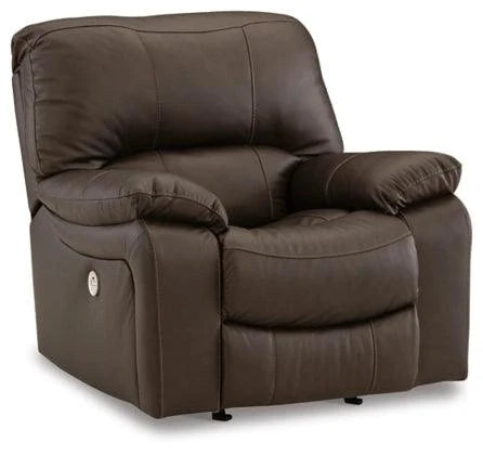 Leesworth Dark Brown Power Reclining Recliner - Dark Brown