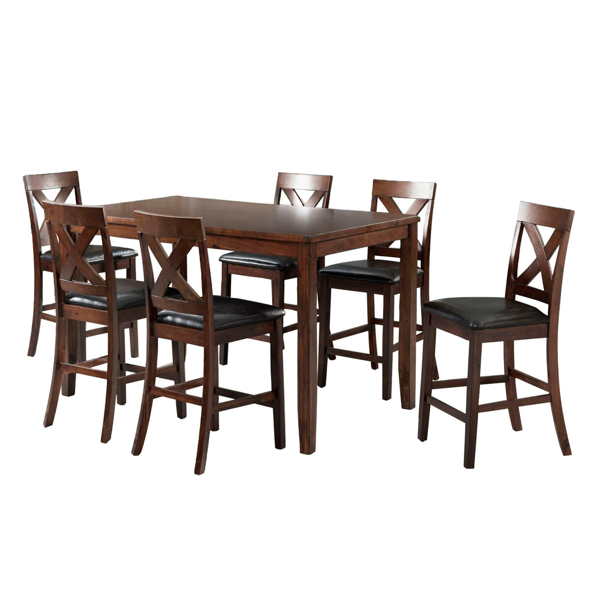 Alex 60in 7Pc Counter Dining Set Expresso