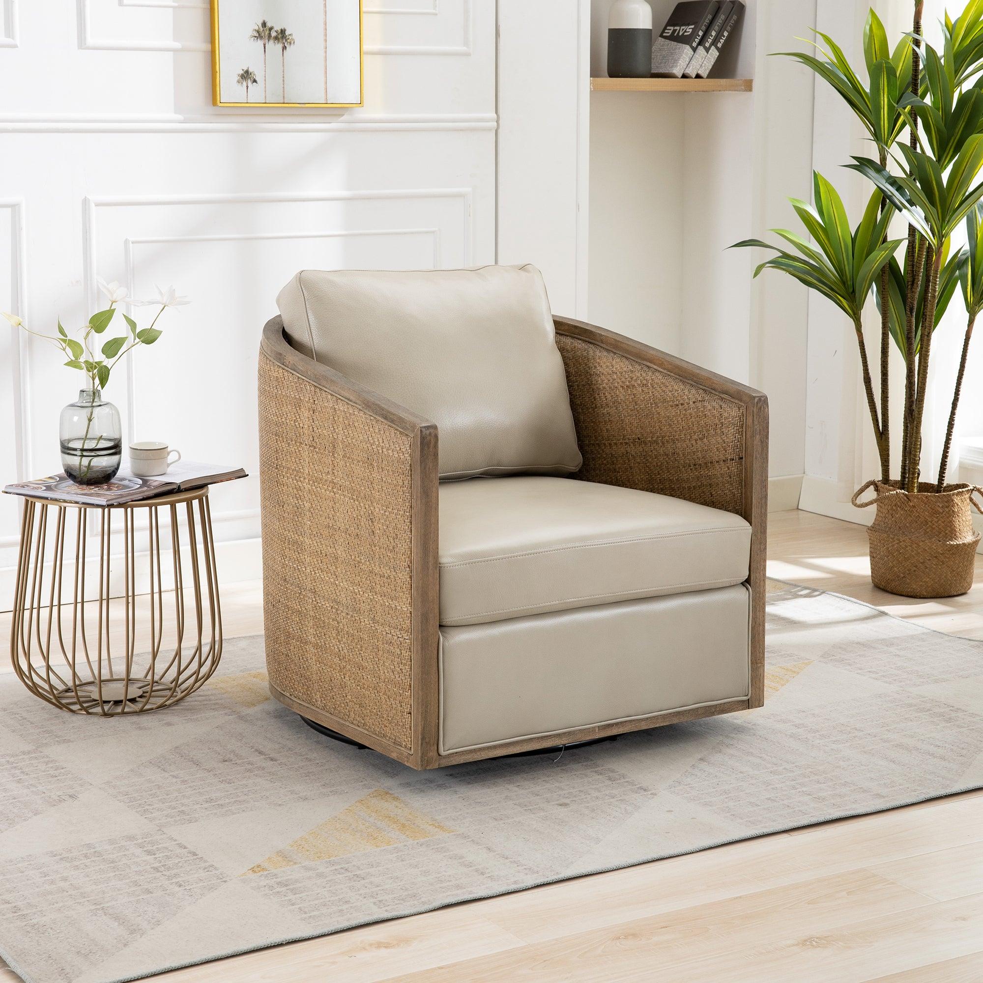 COOLMORE Swivel Barrel Chair