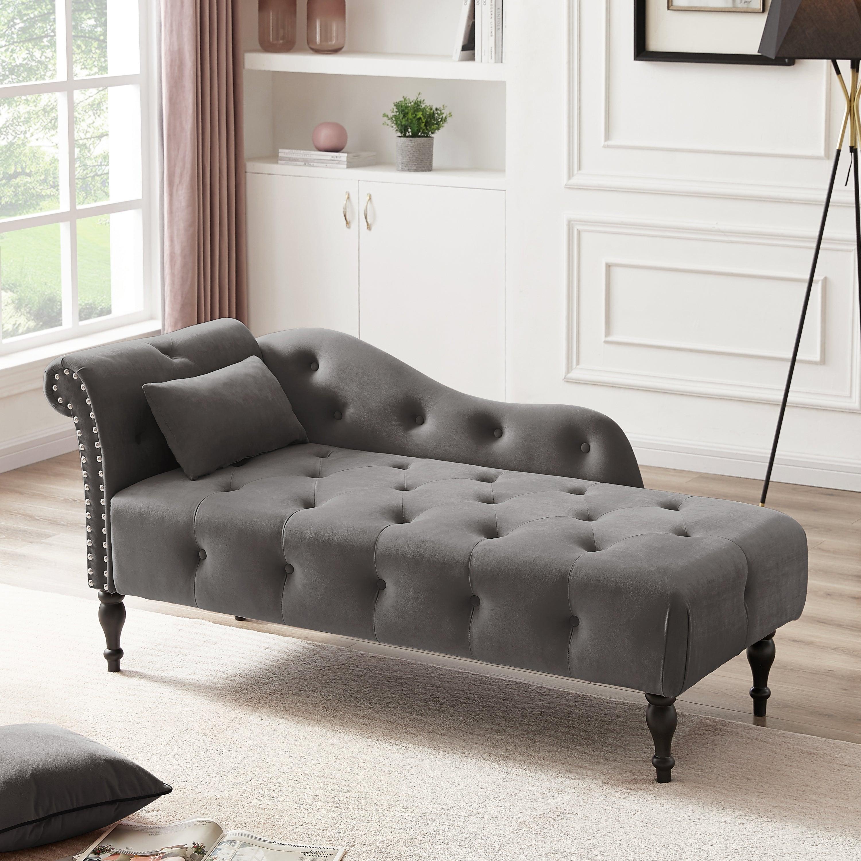 Aijia Velvet Chaise Lounge