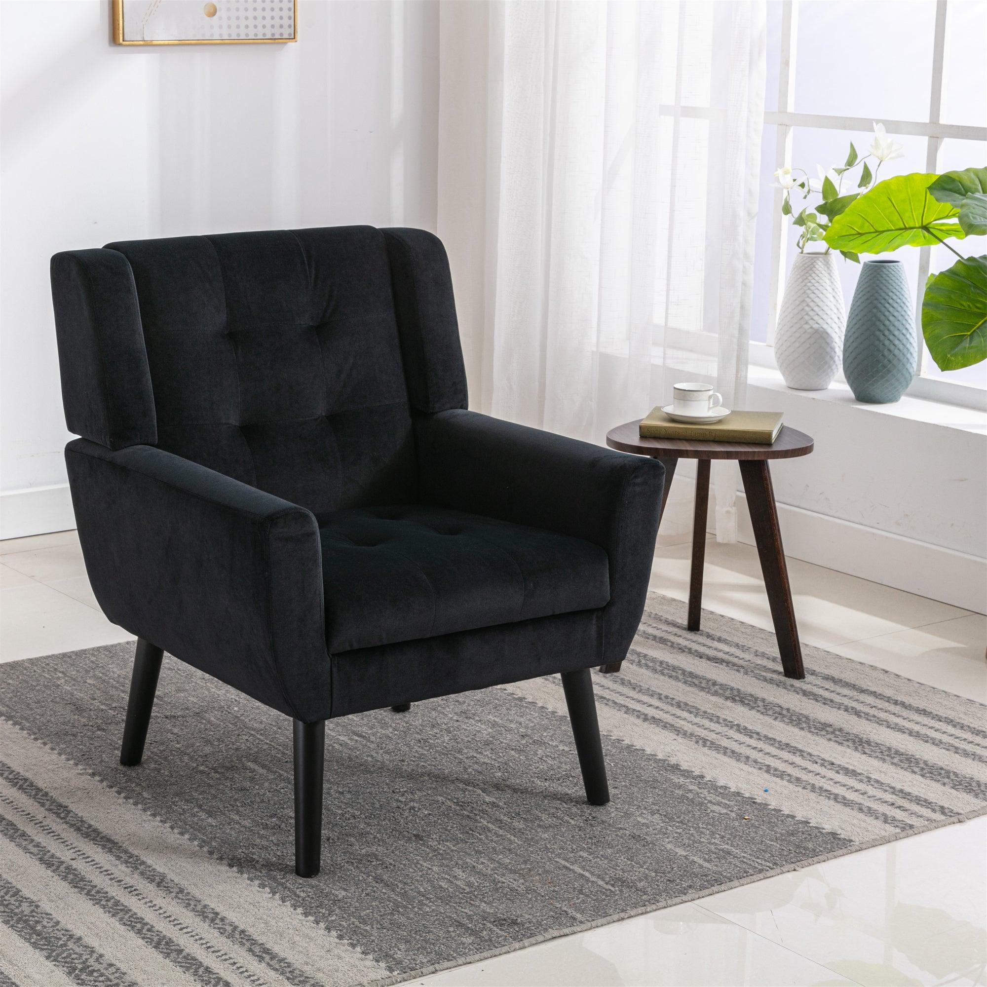 Soft Velvet Material Ergonomics Accent Chair Living Room