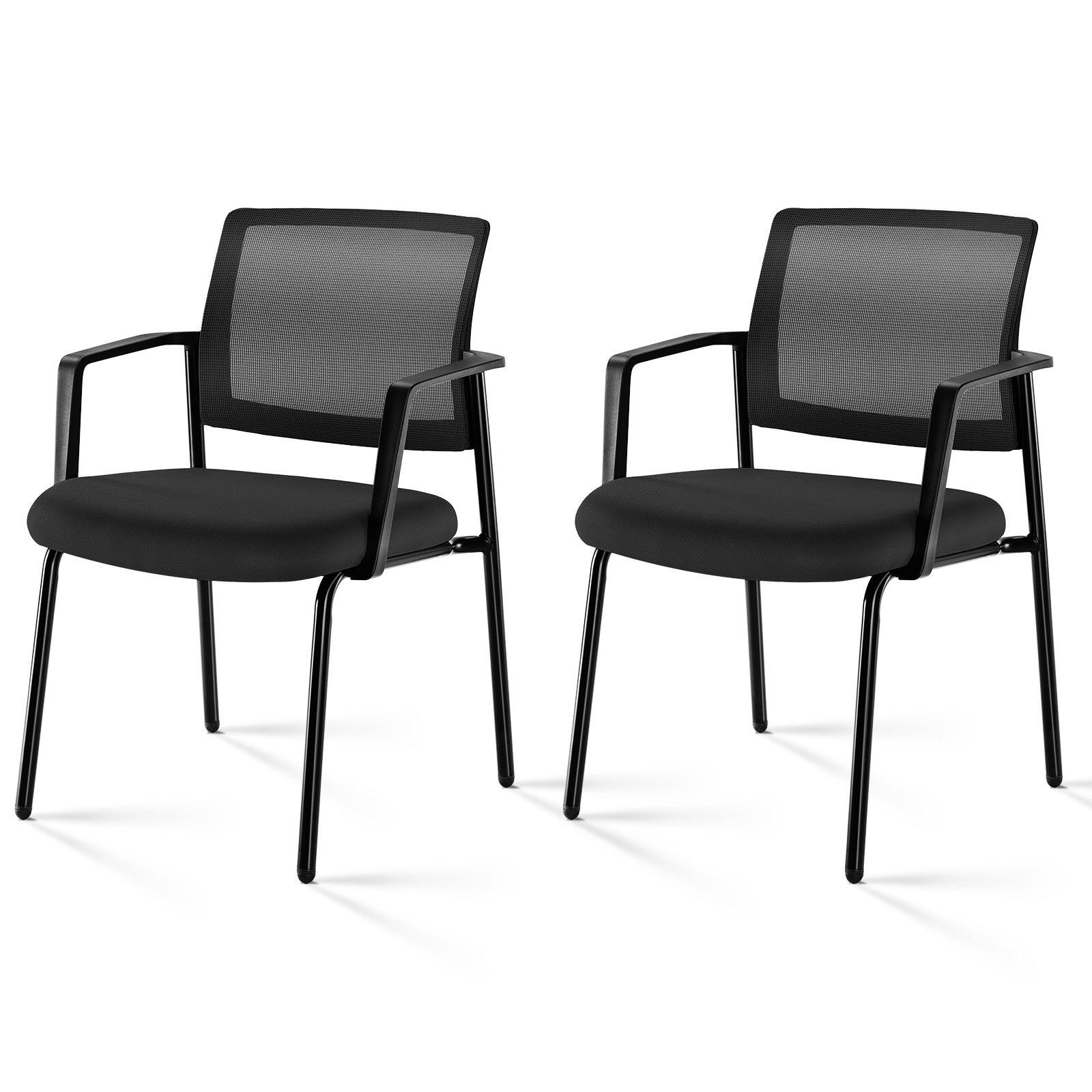 Mesh Back Stacking Arm Chairs