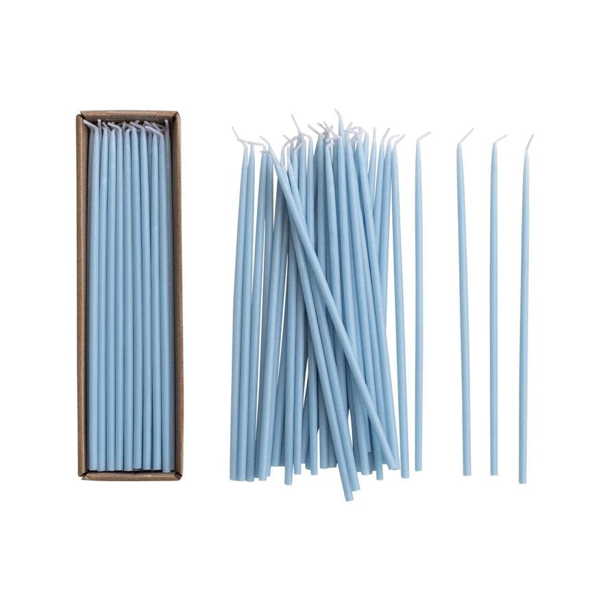 Unscented Thin Taper Candles in Box, Set of 36