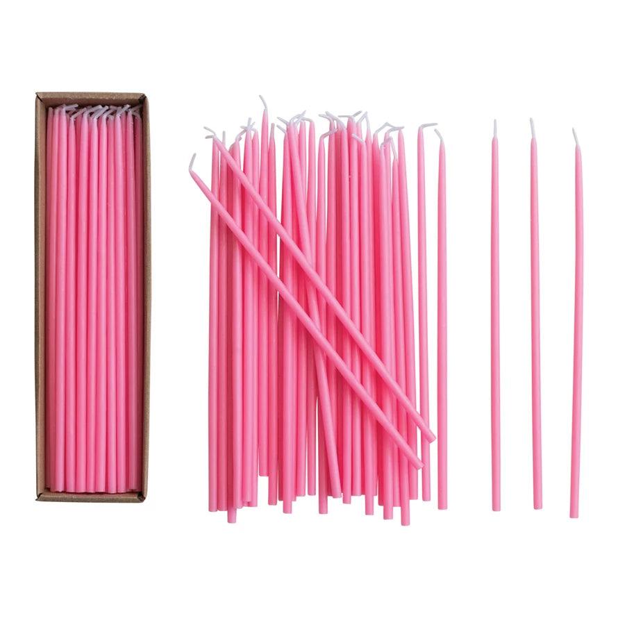 Unscented Thin Taper Candles in Box, Set of 36