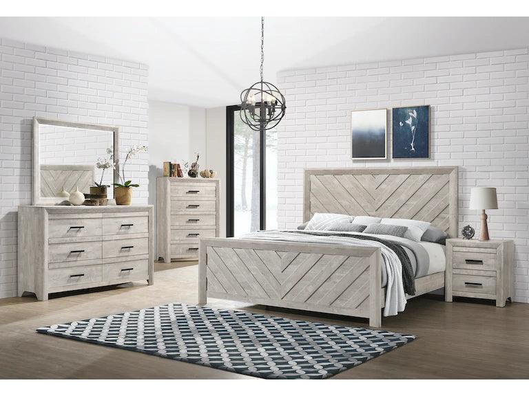 ELEMENTS Ellen White Bedroom Set - Castle Furniture