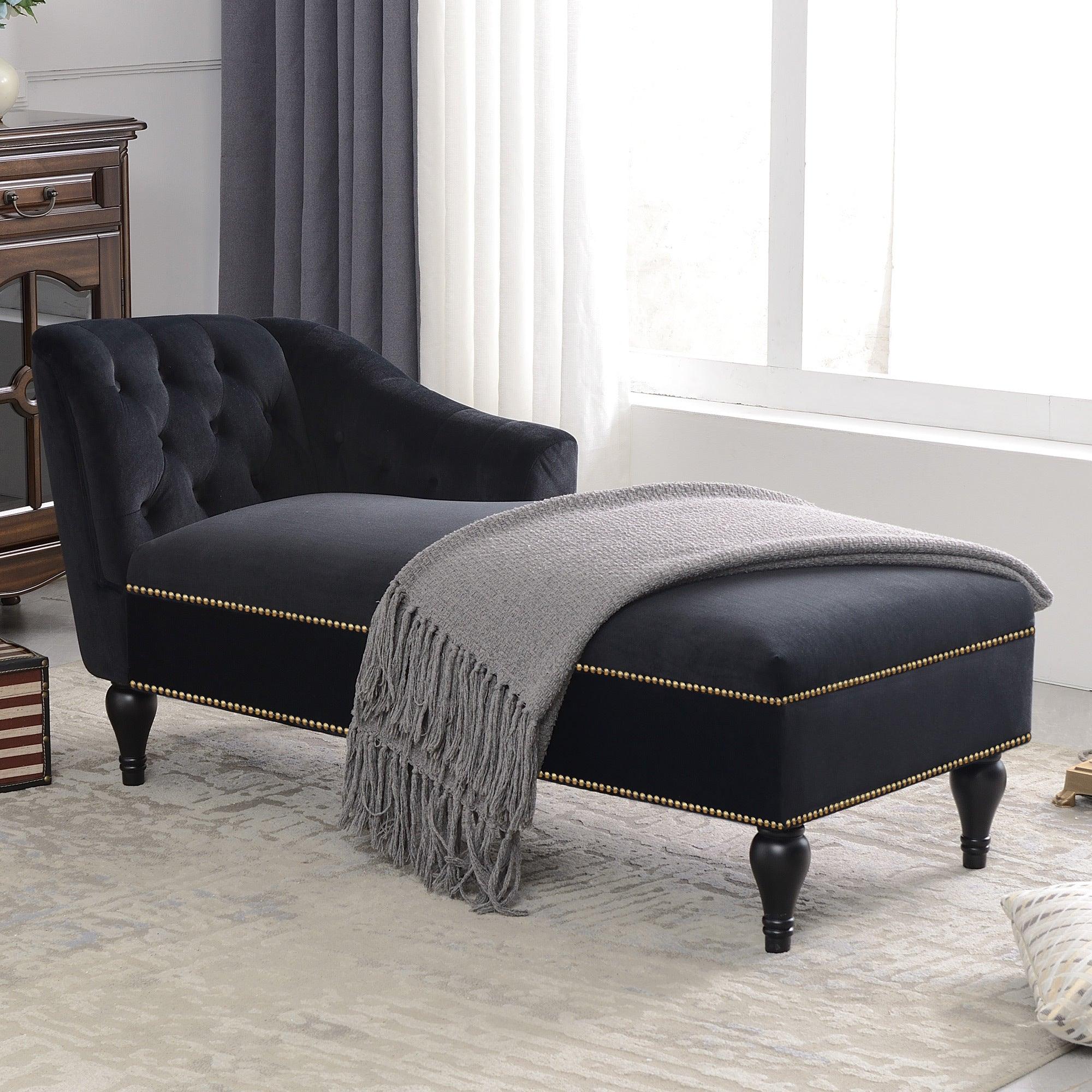Velvet Chaise Lounge Chair