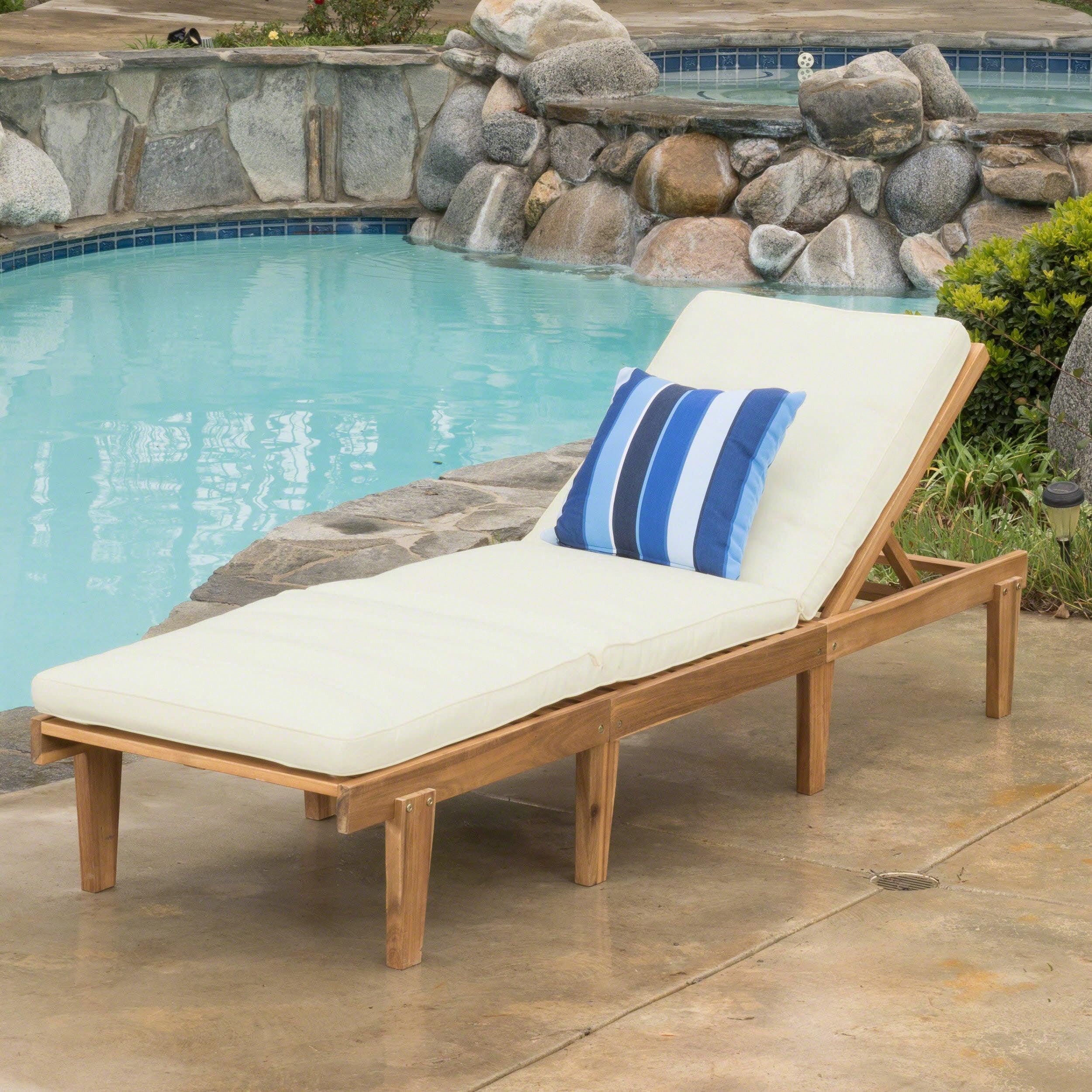Ariana KD Wood Chaise Lounge